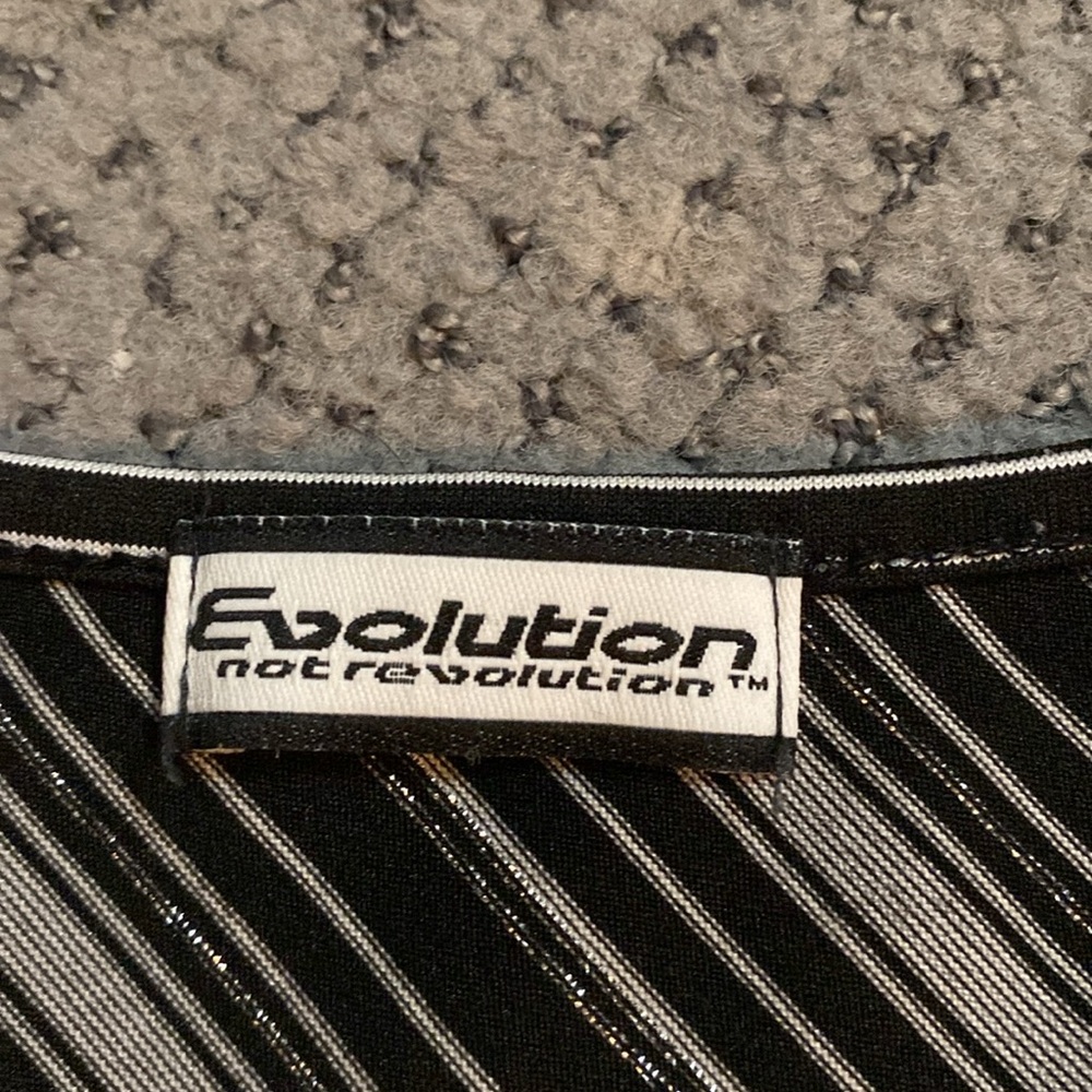 Evolution Not Revolution Diagonal Striped Tank Top - image 2